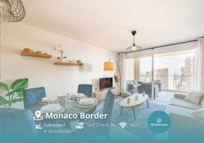 5mn Monaco - Terrasse - Vue mer - Parking - BD